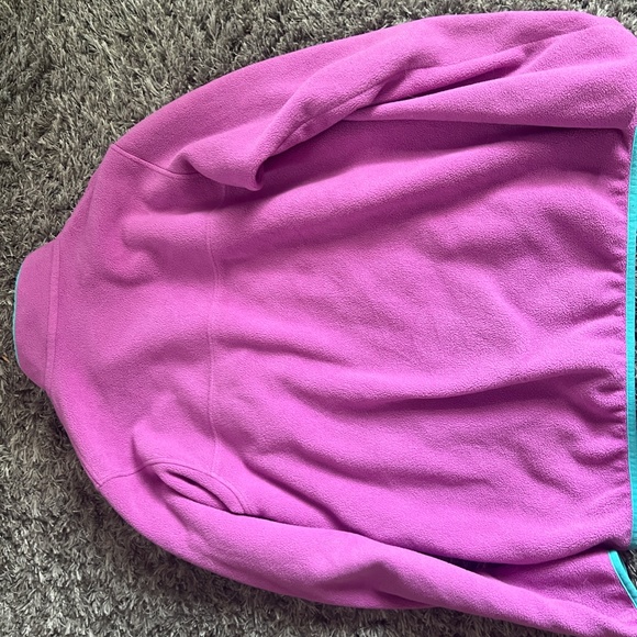 Patagonia Womens Synchilla Jacket Pink XL Lightweight Snap T Pullover Fleece - Picture 4 of 4